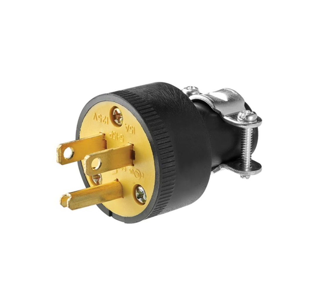 15A 120V Bk Rubber Plug 48070