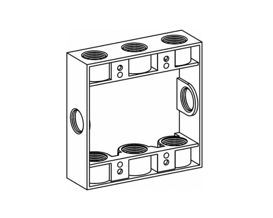 2 Gang Weatherproof Extension Ring