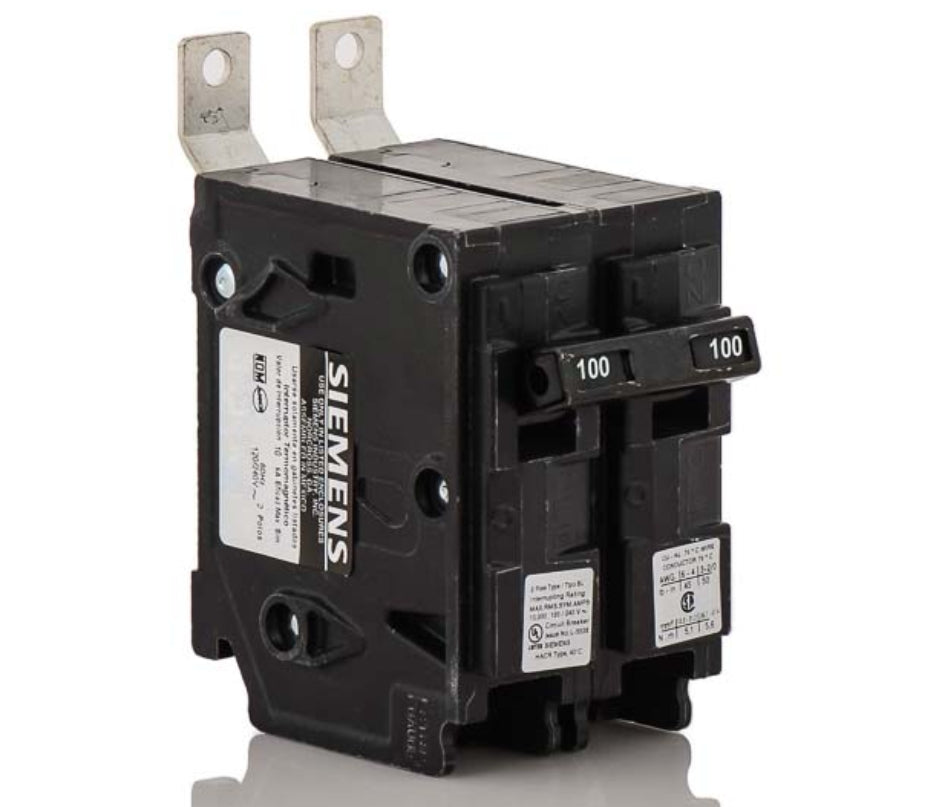 Siemens 2-P Bolt-On Circuit Breaker - Main Breaker 100A