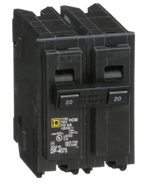 Sqaure D - HOM Series - 2-Pole Breaker