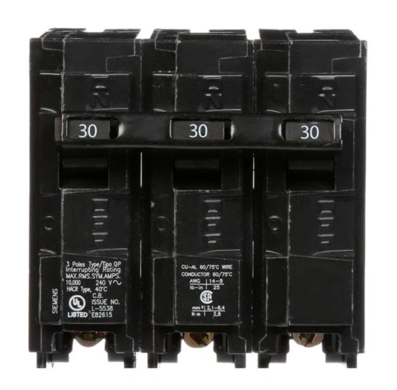 Siemens 3 Pole Breaker QP Series