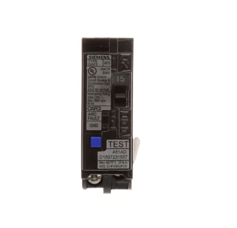 Siemens Combination AFCI Pole Breaker QA Series 15A/20A