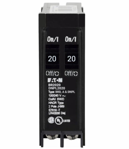 Eaton Duplex Breaker 1-Pole - BR1515/BR2020