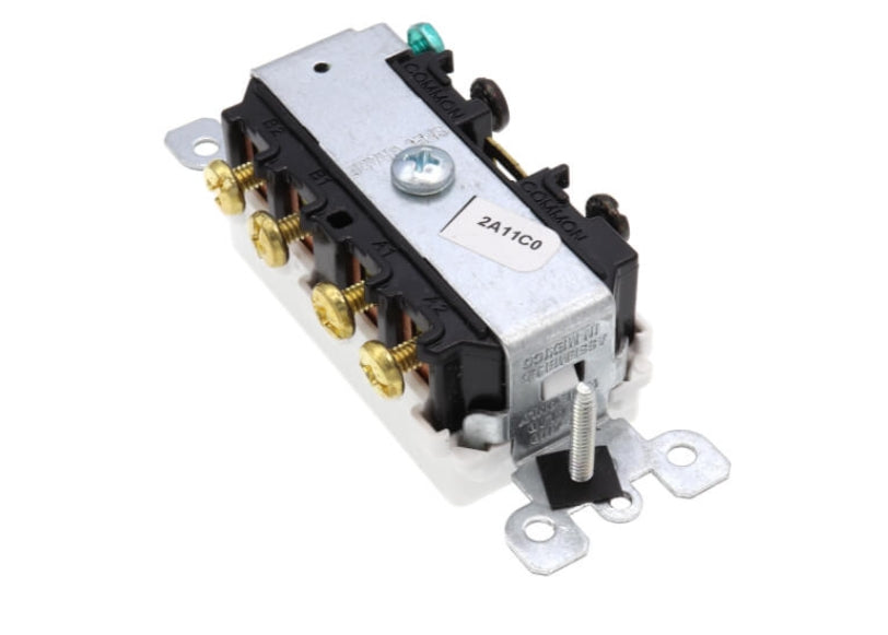 Decora 1G Two 3 Way Switch White