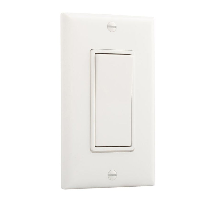 Eaton Decora Lighted 15A 1 Pole Switch White - 7511W