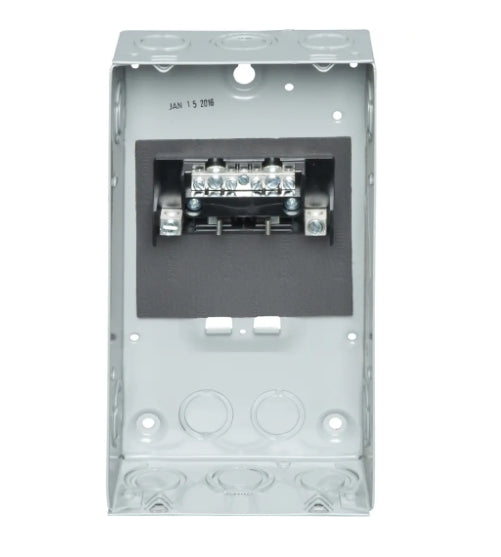 60A Load Center, 2 -1 Space/4 Circuit Enclosure