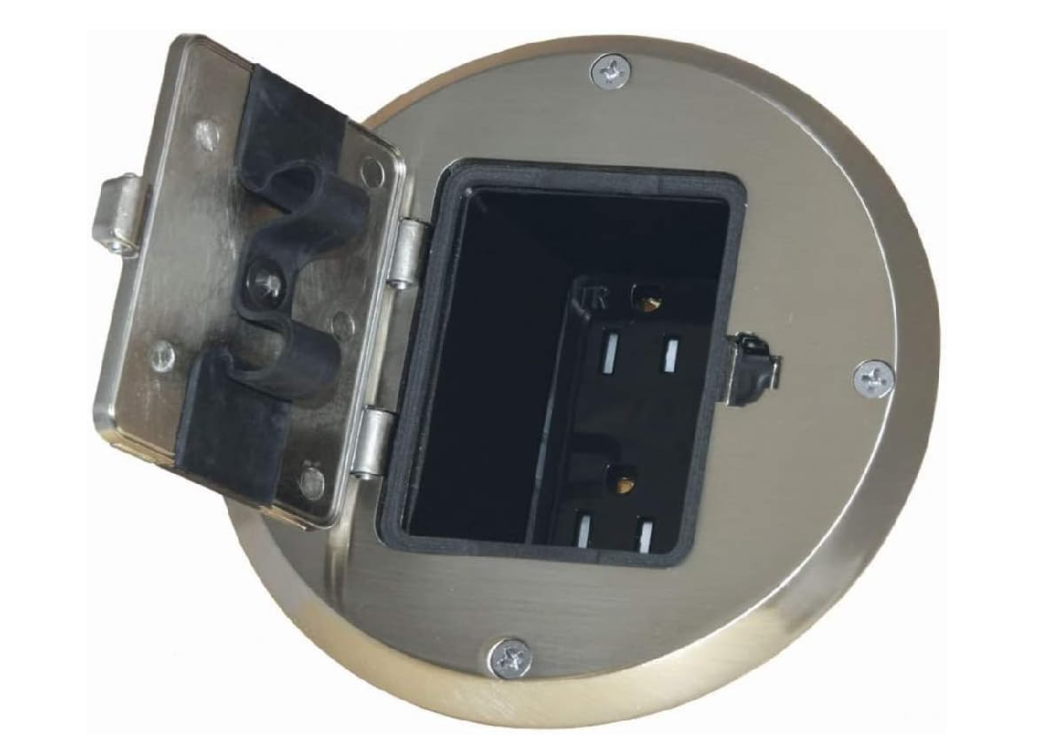 Hubbell-Raco 6239 1G Floor Box / Flip Lid / 15A TR