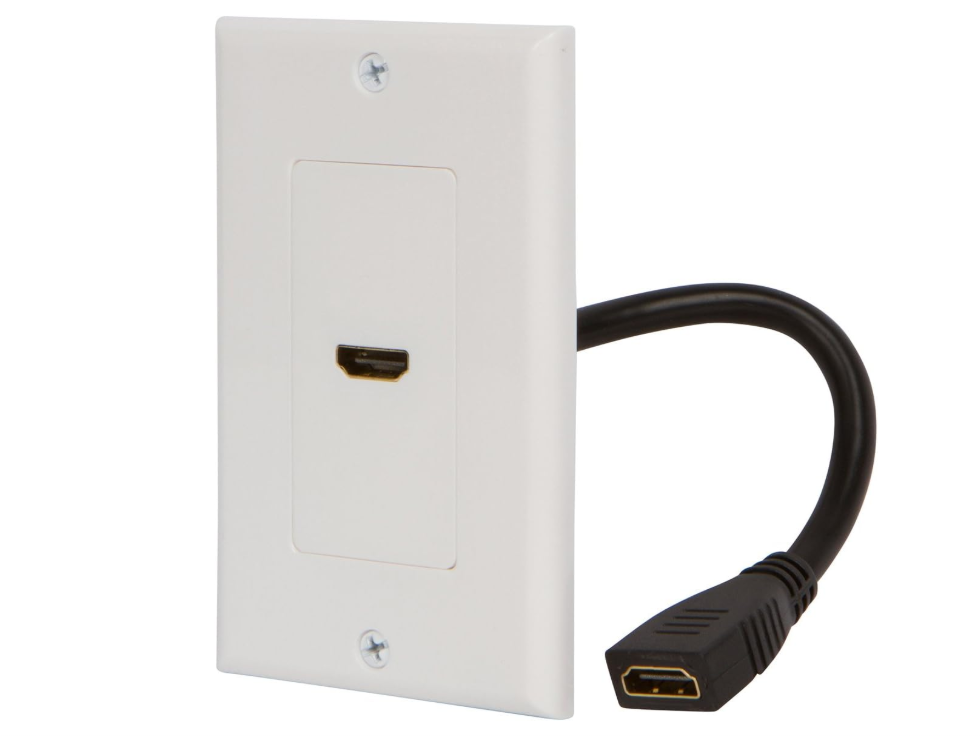 HDMI Wall Plate with 6-Inch Pigtail