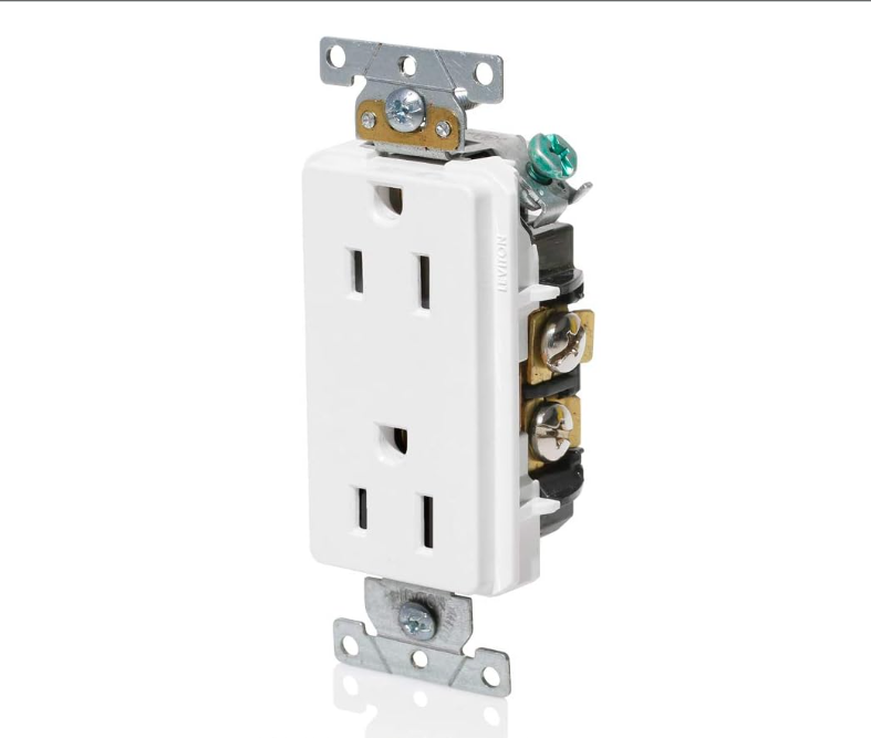 Hubbell 15A Decora Duplex Recp.TR Wh