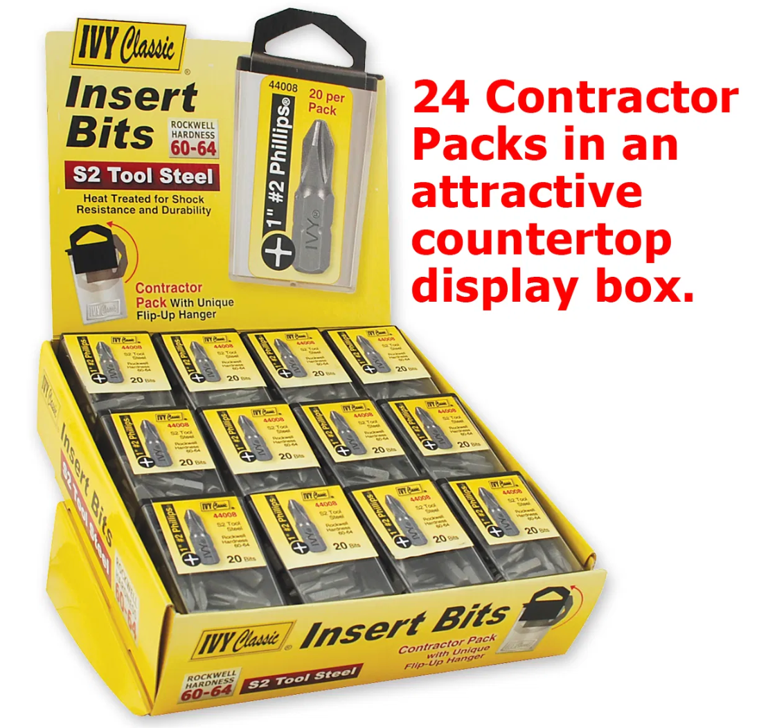 1"# 2 Phillips Insert Bit -20 per Contractor Pck