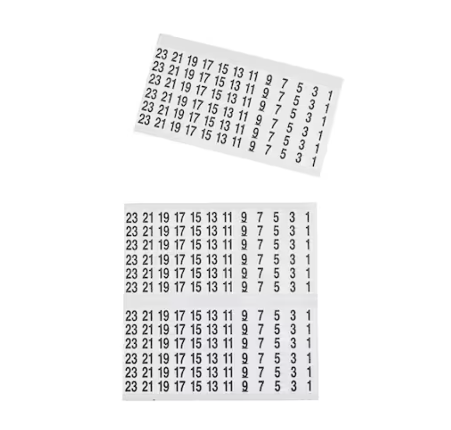 Klein Tools - 56255 Wire Markers, Household Electric Panel w/Directory