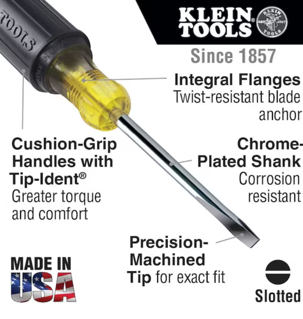 5/16-Inch Keystone Screwdriver, 6-Inch Square Shank