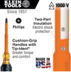 Insulated Screwdriver, #2 Phillips, 7-Inch Round Shank