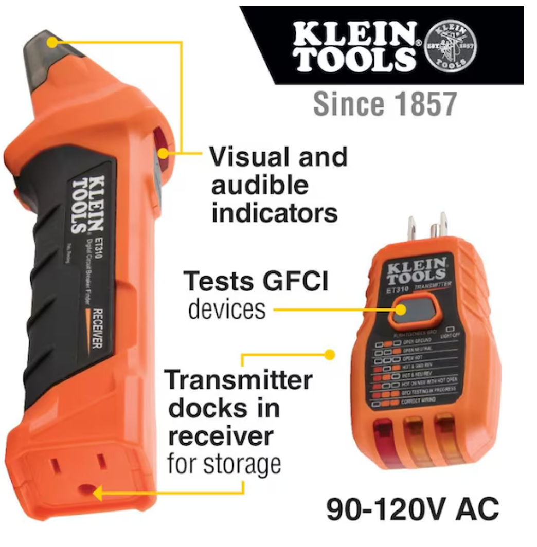 Klein Tools - ET310KIT - Digital Circuit Breaker Finder Kit