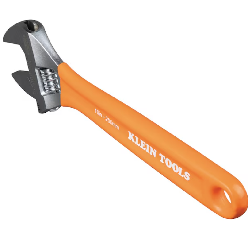 Klein Tools - O50710 10-Inch Extra-Capacity Adjustable Wrench, Orange