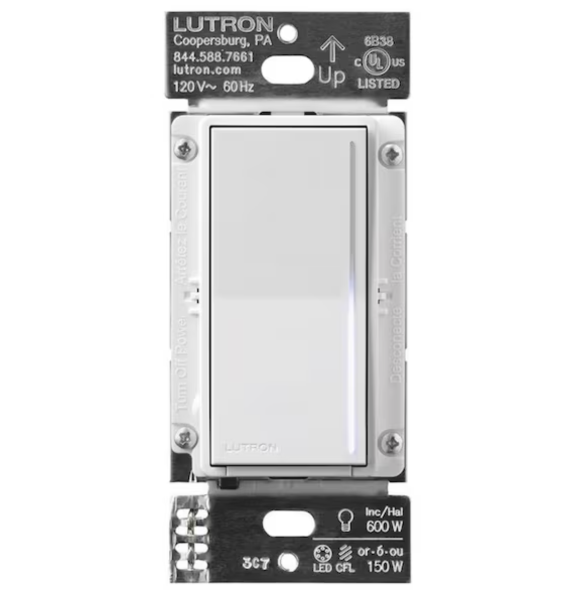 Lutron SUNNATA Touch Dimmer & Accessory Switch 3-Way Kit, White