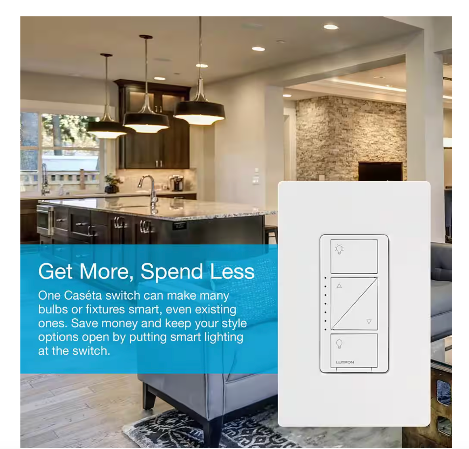 Lutron Caseta Deluxe Smart Lamp Dimmer Kit