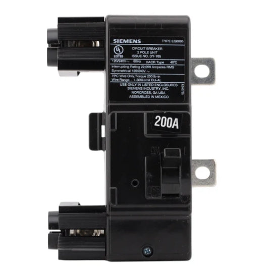BREAKER 200A 4P 120/240V 22K EQ9685 MAIN - MBK200A