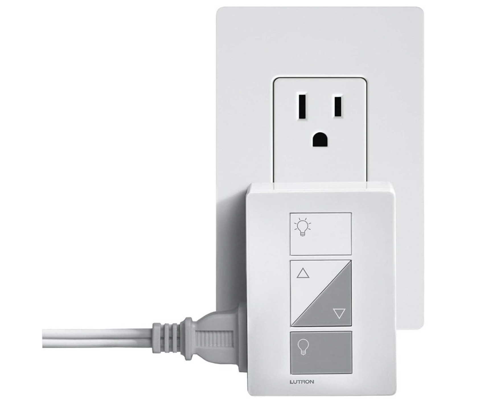 Lutron Caseta Smart Lamp Dimmer for Table & Floor Lamps, Control up to 100W LED Bulbs, White - PD-3PCL