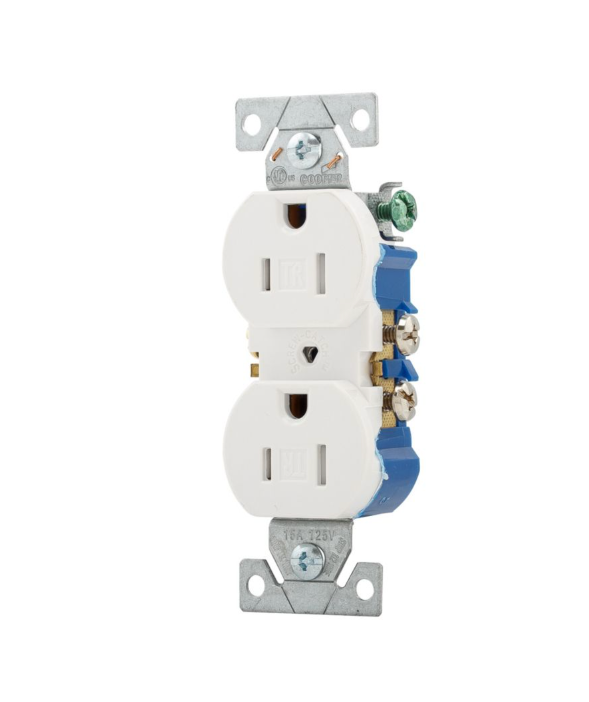 Eaton 15A Duplex Receptacle TR White