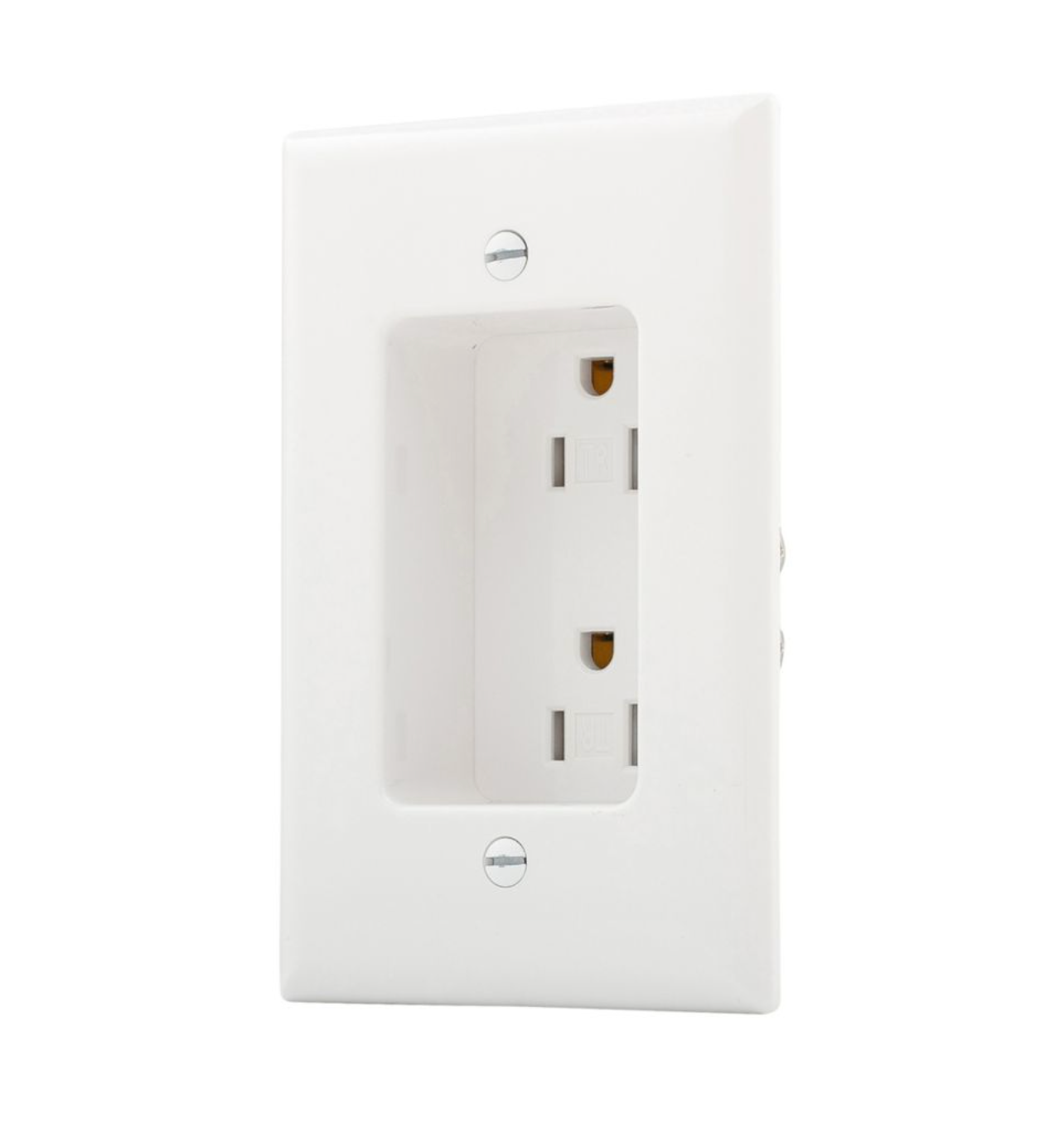 Eaton 15A Recessed Decora Duplex Receptacle TR White - 780W