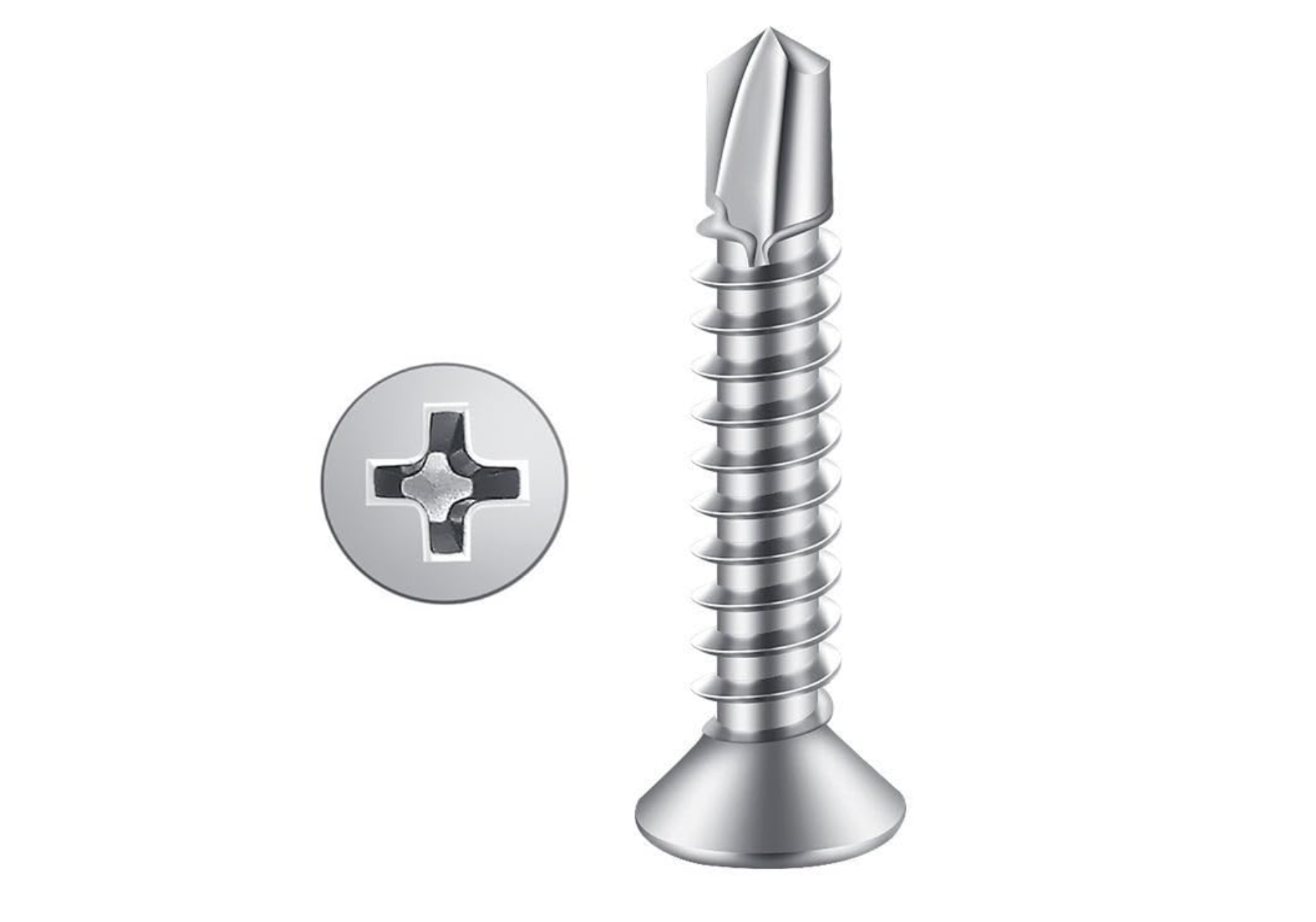 Sheet Metal Self-drill Flat Head Tek 100/pk