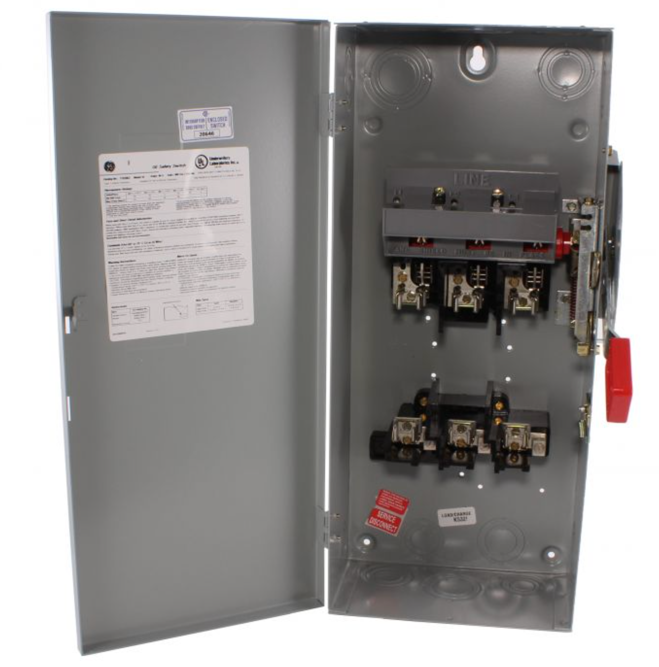 General Electric TH3362 - 60A 3P 3 Wire Fused Heavy Duty Safety Switch