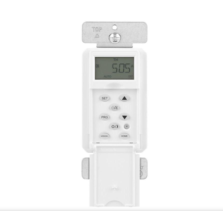 Eaton Astronomic programmable timer, 15A, Flush mount, 120V, 1800W, single pole and 3-way, 1/2HP, White