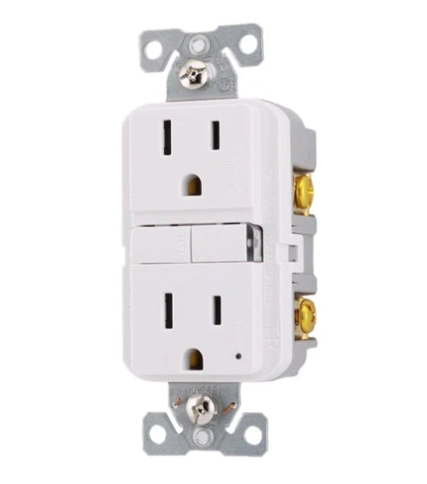 Eaton TRSGFS15WML Combination Single-Pole Switch & GFCI Receptacle, 15A, White