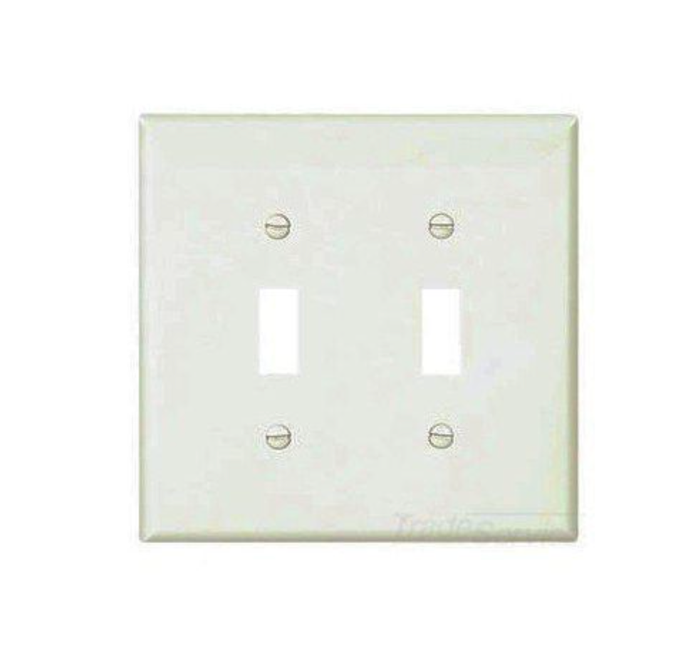 Eaton Toggle Wallplate MID Poly WH
