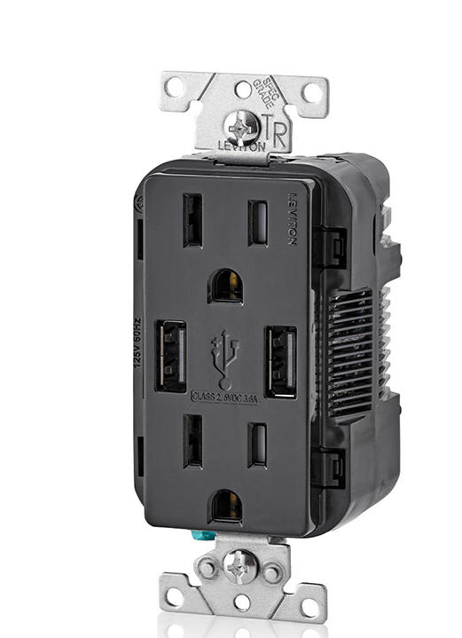 2 USB & Dup. Receptacle TR