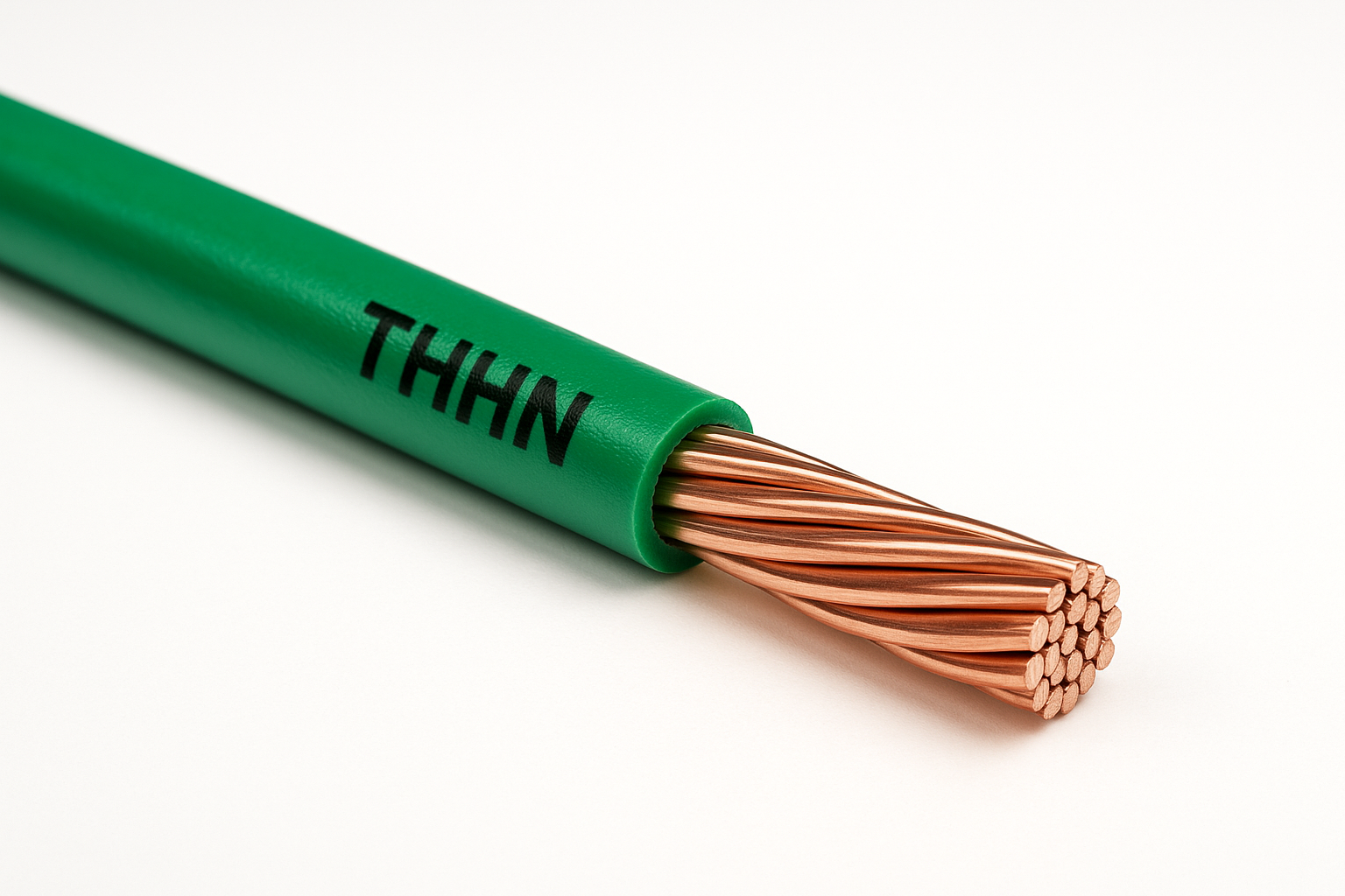 Green thhn stranded wire