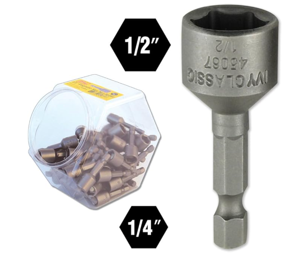 50 Pc.1/2"Mag.Nut Setter Jar.
