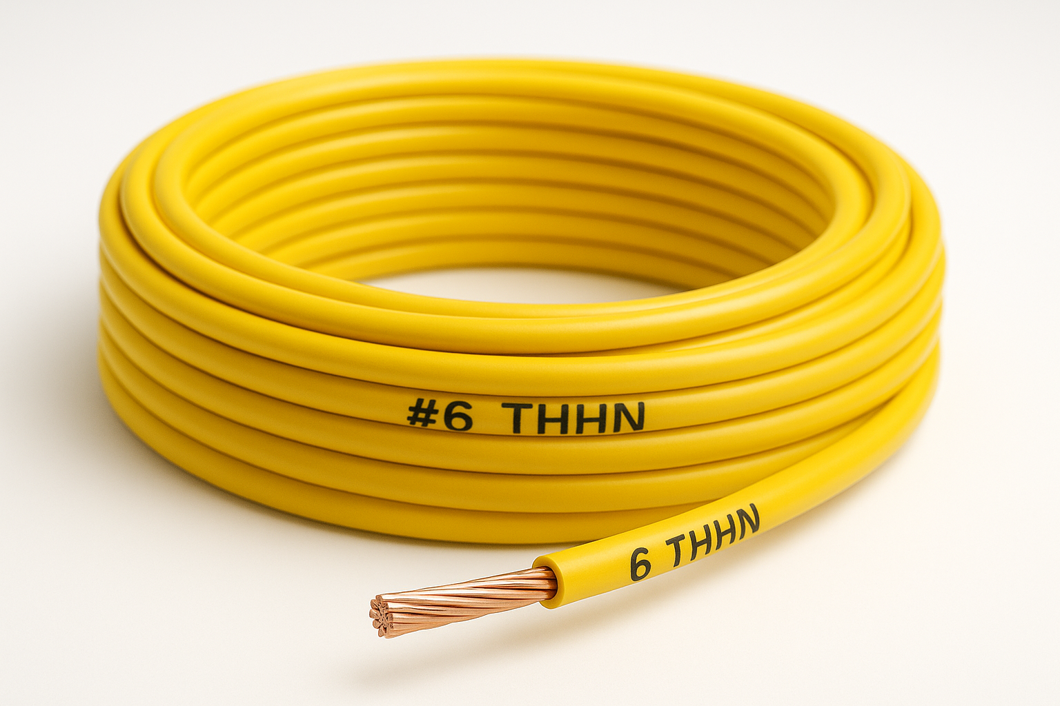yELLOW #6 THHN Wire Stranded